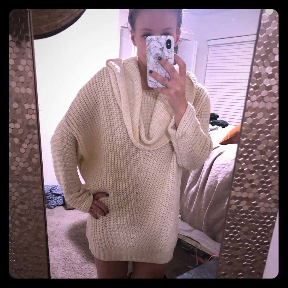 Umgee cowl neck sweater dress